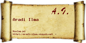 Aradi Ilma névjegykártya